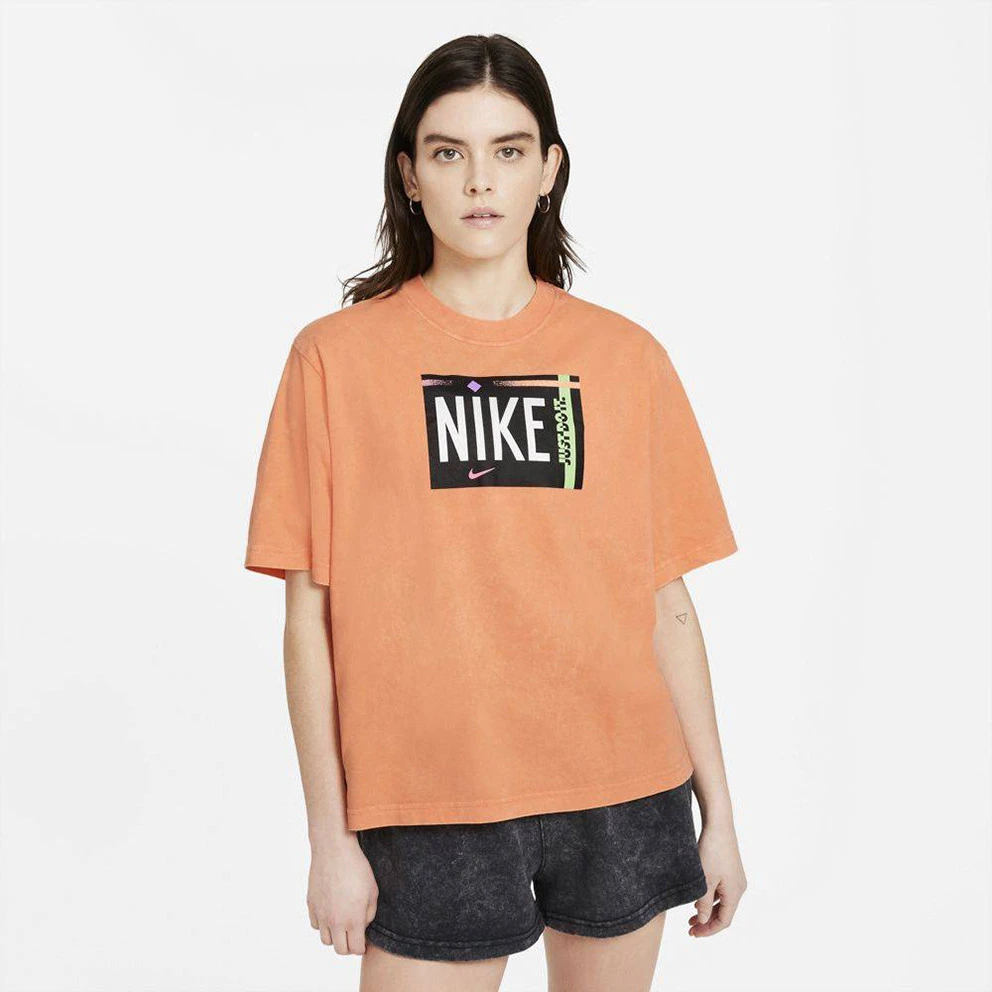 Γυναικεία Nike Sportswear Wash Γυναικείο T-Shirt ATOMIC ORANGE 1 Γυναικεία Nike Sportswear Wash Γυναικείο T-Shirt ATOMIC ORANGE