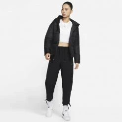 Γυναικεία Nike Sportswear Therma-FIT Repel Γυναικείο Μπουφάν BLACK/BLACK/WHITE -Γυναικεία Ρούχα Εκπτώσεις nike w nsw tf rpl classic tape jkt 12