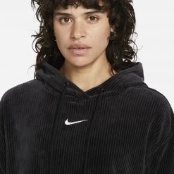 Nike Sportswear Velour Cropped Γυναικεία Μπλούζα με Κουκούλα BLACK/SAIL 6 Nike Sportswear Velour Cropped Γυναικεία Μπλούζα με Κουκούλα BLACK/SAIL -Γυναικεία Ρούχα Εκπτώσεις nike w nsw vlr mod crop po 2