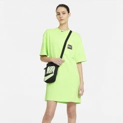 Γυναικεία Nike Sportswear Washed Γυναικείο Φόρεμα GHOST GREEN/BLACK