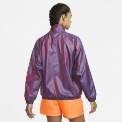 Nike Sportswear Woven Pullover Γυναικεία Ζακέτα FUCHSIA GLOW/BLACK -Γυναικεία Ρούχα Εκπτώσεις nike w nsw wvn po jkt wash 1