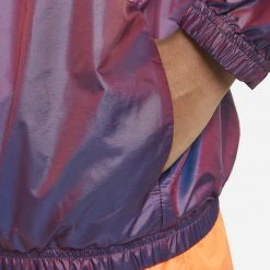 Nike Sportswear Woven Pullover Γυναικεία Ζακέτα FUCHSIA GLOW/BLACK -Γυναικεία Ρούχα Εκπτώσεις nike w nsw wvn po jkt wash 3