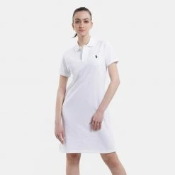 Γυναικεία Polo Ralph Lauren Γυναικείο Φόρεμα WHITE -Γυναικεία Ρούχα Εκπτώσεις polo ralph lauren polo shirt shop day dress 3