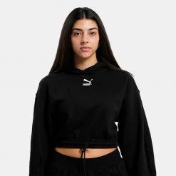 Γυναικεία Puma Classics Cropped Hoodie TR PUMA BLACK -Γυναικεία Ρούχα Εκπτώσεις puma classics cropped hoodie tr 2