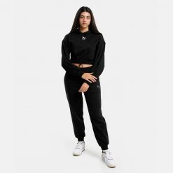 Γυναικεία Puma Classics Cropped Hoodie TR PUMA BLACK -Γυναικεία Ρούχα Εκπτώσεις puma classics cropped hoodie tr 3