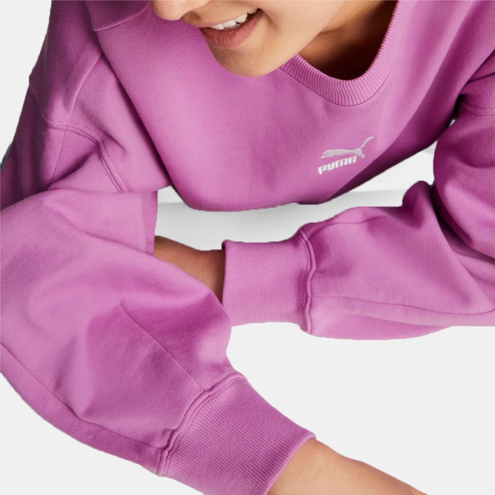 Puma Classics Oversized Crew TR Γυναικεία Μπλούζα Φούτερ Mauve Pop 4 Puma Classics Oversized Crew TR Γυναικεία Μπλούζα Φούτερ Mauve Pop - Image 4