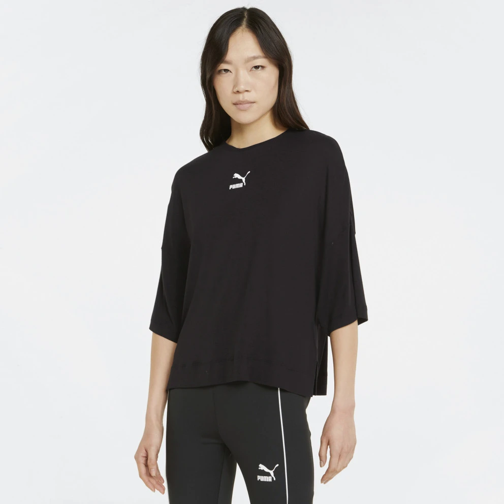 Γυναικεία Puma Classics Oversized Splitside Γυναικείο T-shirt PUMA BLACK 1 Γυναικεία Puma Classics Oversized Splitside Γυναικείο T-shirt PUMA BLACK