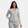 Puma Mass Merchant Style Fleece Γυναικεία Μπλούζα με Κουκούλα Light Gray Heather-Deep Apricot