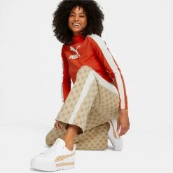 Γυναικεία Puma T7 AOP Γυναικείο Παντελόνι Φόρμας LIGHT SAND -Γυναικεία Ρούχα Εκπτώσεις puma t7 aop pants 2