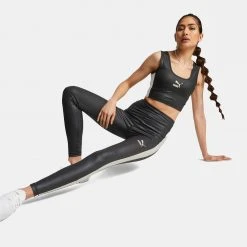 Γυναικεία Puma T7 High Waist Shiny Γυναικείο Κολάν Puma Black-Pristine -Γυναικεία Ρούχα Εκπτώσεις puma t7 high waist shiny leggings 4