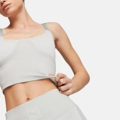 Γυναικεία Puma X VOGUE Seamless Bra Top LIGHT GRAY HEATHER -Γυναικεία Ρούχα Εκπτώσεις puma x vogue seamless bra top 2