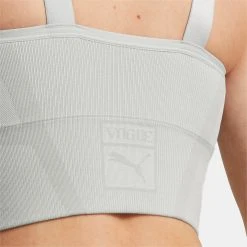 Γυναικεία Puma X VOGUE Seamless Bra Top LIGHT GRAY HEATHER -Γυναικεία Ρούχα Εκπτώσεις puma x vogue seamless bra top 3