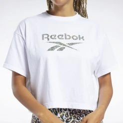 Γυναικεία Reebok Classics Animal-Print Graphic Γυναικείο T-Shirt WHITE -Γυναικεία Ρούχα Εκπτώσεις reebok classics cl ap graphic t shi 2