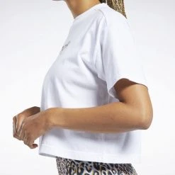 Γυναικεία Reebok Classics Animal-Print Graphic Γυναικείο T-Shirt WHITE -Γυναικεία Ρούχα Εκπτώσεις reebok classics cl ap graphic t shi 3