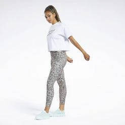 Γυναικεία Reebok Classics Animal-Print Graphic Γυναικείο T-Shirt WHITE -Γυναικεία Ρούχα Εκπτώσεις reebok classics cl ap graphic t shi 4