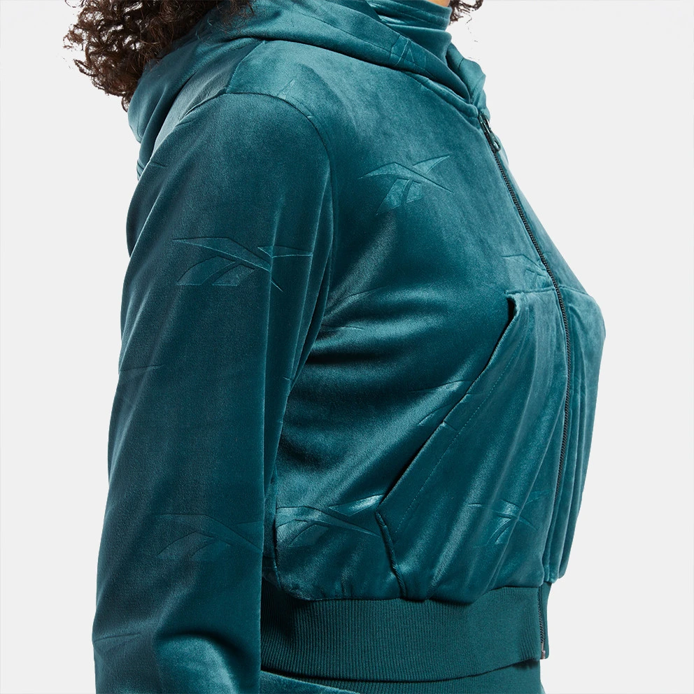 Reebok Classics Cl Energy Q4 Velour Γυναικεία Ζακέτα FORGRN 4 Reebok Classics Cl Energy Q4 Velour Γυναικεία Ζακέτα FORGRN - Image 4