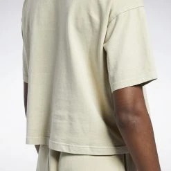 Reebok Classics Natural Dye Γυναικεία Crop Μπλούζα STUCCO -Γυναικεία Ρούχα Εκπτώσεις reebok classics cl rbk nd cropped t 19