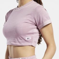 Γυναικεία Reebok Classics Short Sleeve Rib Γυναικείο Crop Top INFLIL -Γυναικεία Ρούχα Εκπτώσεις reebok classics cl rbk nd fitted t shirt 2