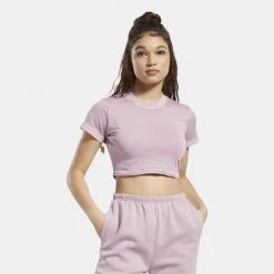 Γυναικεία Reebok Classics Short Sleeve Rib Γυναικείο Crop Top INFLIL