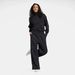 Reebok Classics Cotton French Terry Γυναικεία Μπλούζα Φούτερ BLACK -Γυναικεία Ρούχα Εκπτώσεις reebok classics cl wde cotton ft coverup 5