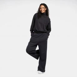 Γυναικεία Reebok Classics Ide-Leg Γυναικείο Παντελόνι Φόρμας BLACK -Γυναικεία Ρούχα Εκπτώσεις reebok classics cl wde ft wide leg pant 10