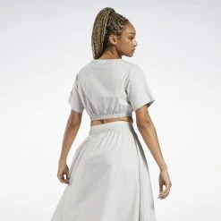 Γυναικεία Reebok Classics Short Sleeves Γυναικείο T-Shirt MOONST -Γυναικεία Ρούχα Εκπτώσεις reebok classics cl womens tailoring top 1