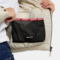 Γυναικεία Superdry Fuji Croppped Γυναικείο Μπουφάν PELICAN -Γυναικεία Ρούχα Εκπτώσεις superdry d1 crop hooded fuji mpoufan gunaikeio 8