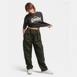 Γυναικεία Superdry D1 Vintage Logo Box Fit Γυναικείο T-Shirt BISON BLACK -Γυναικεία Ρούχα Εκπτώσεις superdry d1 vintage logo box fit tee mplouza gunai 7