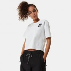 Γυναικεία The North Face Fine Γυναικείο Crop Top TNF WHITE -Γυναικεία Ρούχα Εκπτώσεις the north face w cropped fine tee tnf white 3