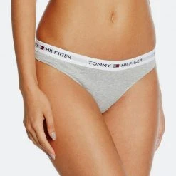 Γυναικεία Tommy Jeans Cotton Thong Iconic GREY HEATHER