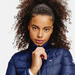 Γυναικεία Tommy Jeans Basic Hooded Down Γυναικείο Μπουφάν TWILIGHT NAVY -Γυναικεία Ρούχα Εκπτώσεις tommy jeans basic hooded down jacket 11