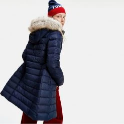 Γυναικεία Tommy Jeans Essential Hooded Down Γυναικείο Μπουφάν TWILIGHT NAVY -Γυναικεία Ρούχα Εκπτώσεις tommy jeans essential hooded down coat 5