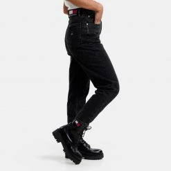 Γυναικεία Tommy Jeans Mom Ultra Tapered Γυναικείο Τζιν Παντελόνι Denim Black -Γυναικεία Ρούχα Εκπτώσεις tommy jeans mom jean uhr tprd cf6181 2