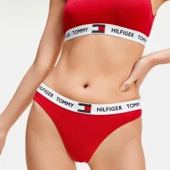 Γυναικεία Tommy Jeans Women’S Logo Thong TANGO RED