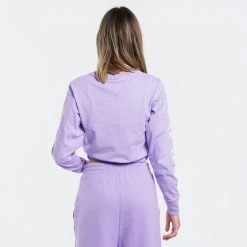 Γυναικεία Tommy Jeans Crop Elastic Unitees Γυναικείο Cropped Φούτερ VIOLET VIOLA -Γυναικεία Ρούχα Εκπτώσεις tommy jeans tjw crop elastic unitees 1 ls 1