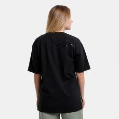 Γυναικεία Tommy Jeans Tjw Oversized Badge Slit Γυναικείο T-Shirt Black -Γυναικεία Ρούχα Εκπτώσεις tommy jeans tjw oversized badge slit tee 1