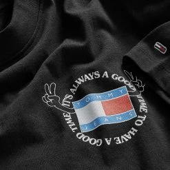 Γυναικεία Tommy Jeans Γυναικείο T-Shirt Black 5 Γυναικεία Tommy Jeans Γυναικείο T-Shirt Black -Γυναικεία Ρούχα Εκπτώσεις tommy jeans tjw ovrszd crop philosotees 3 ss 5