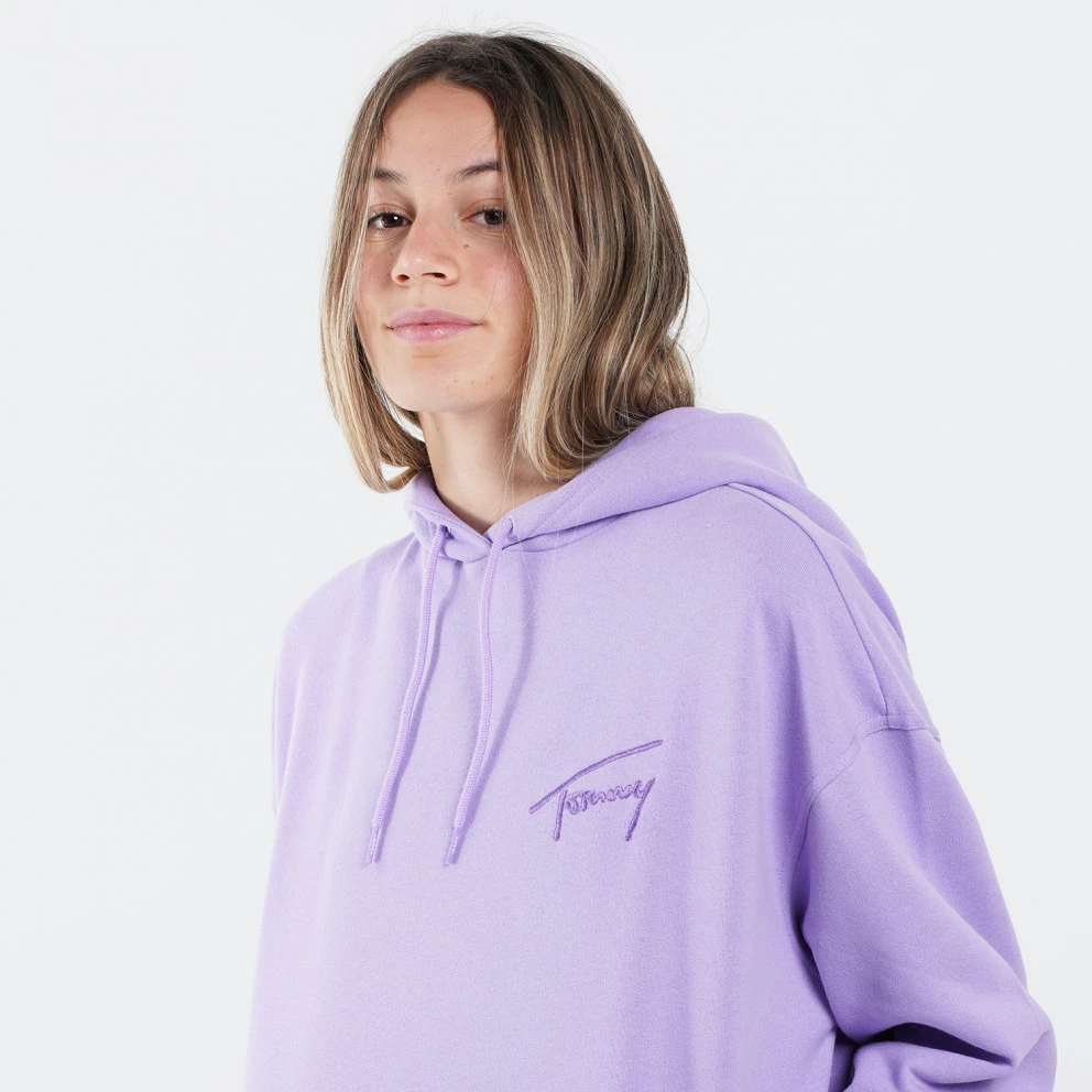Tommy Jeans Oversized Tommy Signature Γυναικεία Μπλούζα με Κουκούλα VIOLET VIOLA 4 Tommy Jeans Oversized Tommy Signature Γυναικεία Μπλούζα με Κουκούλα VIOLET VIOLA - Image 4