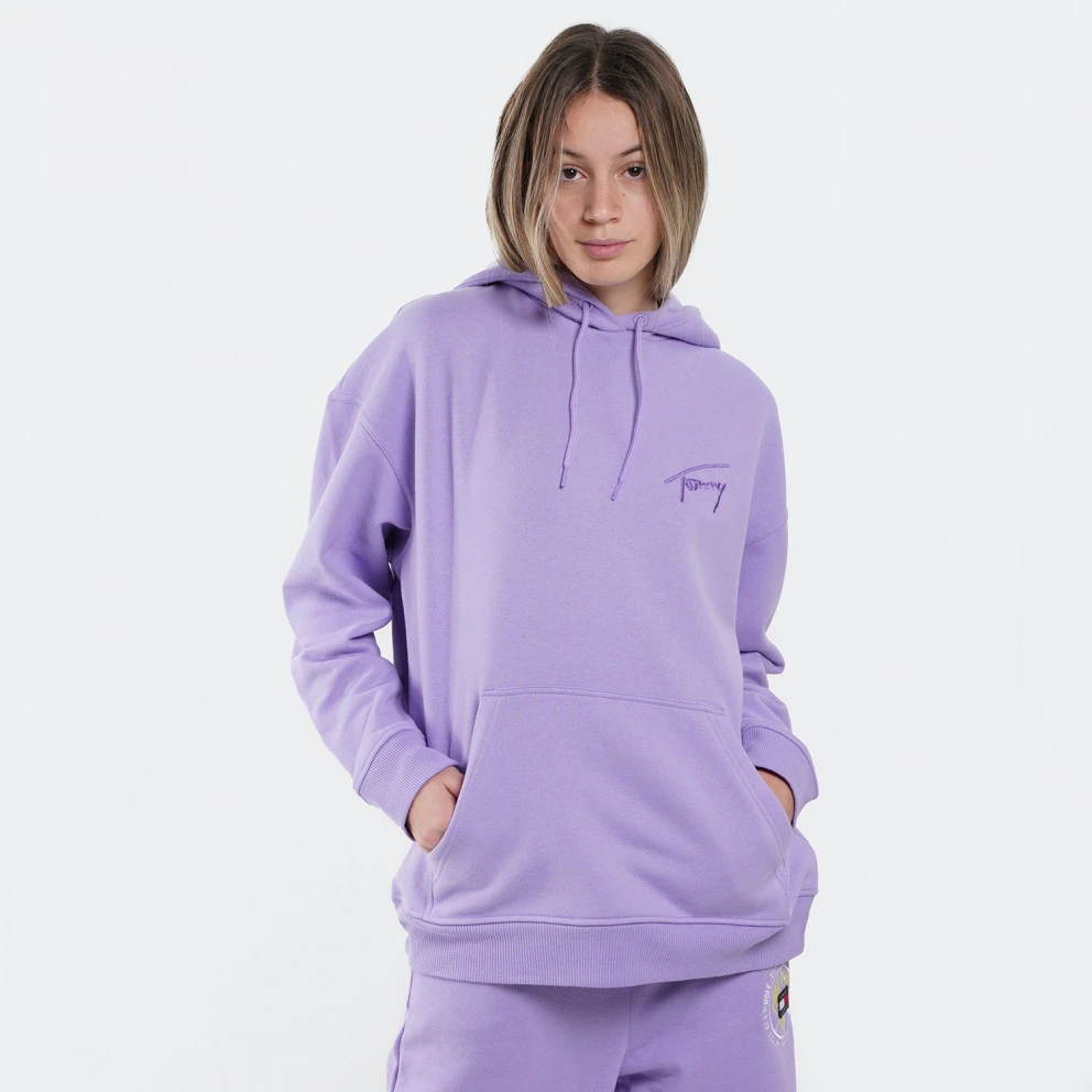 Tommy Jeans Oversized Tommy Signature Γυναικεία Μπλούζα με Κουκούλα VIOLET VIOLA 1 Tommy Jeans Oversized Tommy Signature Γυναικεία Μπλούζα με Κουκούλα VIOLET VIOLA