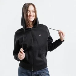 Tommy Jeans Zip Through Γυναικεία Ζακέτα με Κουκούλα Black 7 Tommy Jeans Zip Through Γυναικεία Ζακέτα με Κουκούλα Black -Γυναικεία Ρούχα Εκπτώσεις tommy jeans tjw regular hoodie zip through 2
