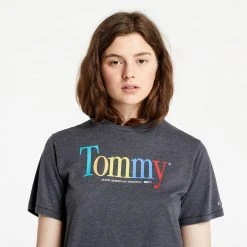 Γυναικεία Tommy Jeans Relaxed Γυναικείο T-shirt Black -Γυναικεία Ρούχα Εκπτώσεις tommy jeans tjw relaxed color tommy tee 2