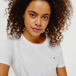 Γυναικεία Tommy Jeans Γυναικείo T-Shirt White -Γυναικεία Ρούχα Εκπτώσεις tommy jeans tjw soft jersey tee 10