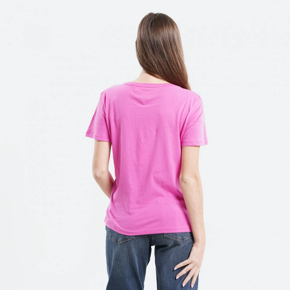 Γυναικεία Tommy Jeans Γυναικείo T-Shirt Vivid Fuchsia 2 Γυναικεία Tommy Jeans Γυναικείo T-Shirt Vivid Fuchsia - Image 2