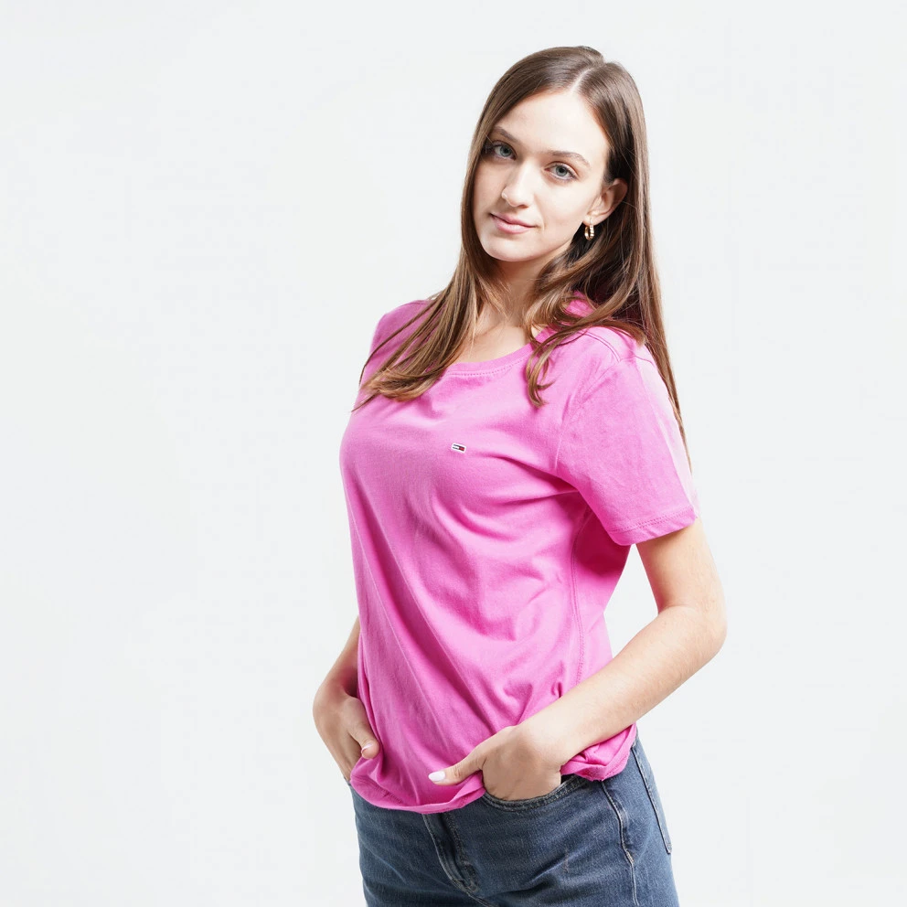 Γυναικεία Tommy Jeans Γυναικείo T-Shirt Vivid Fuchsia 3 Γυναικεία Tommy Jeans Γυναικείo T-Shirt Vivid Fuchsia - Image 3