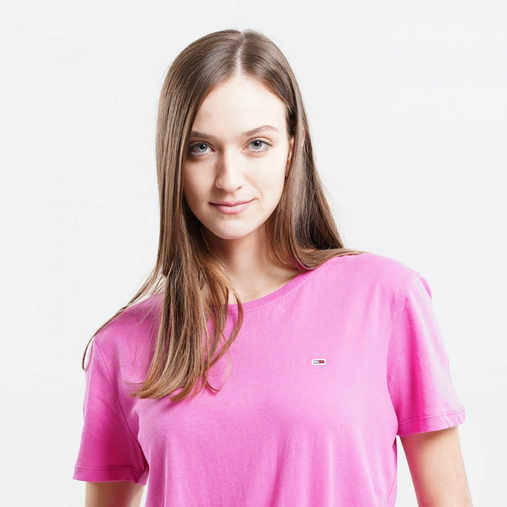 Γυναικεία Tommy Jeans Γυναικείo T-Shirt Vivid Fuchsia 4 Γυναικεία Tommy Jeans Γυναικείo T-Shirt Vivid Fuchsia - Image 4
