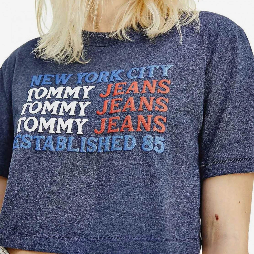 Γυναικεία Tommy Jeans Super Flag Repeat Γυναικείο Crop T-shirt TWILIGHT NAVY 3 Γυναικεία Tommy Jeans Super Flag Repeat Γυναικείο Crop T-shirt TWILIGHT NAVY - Image 3