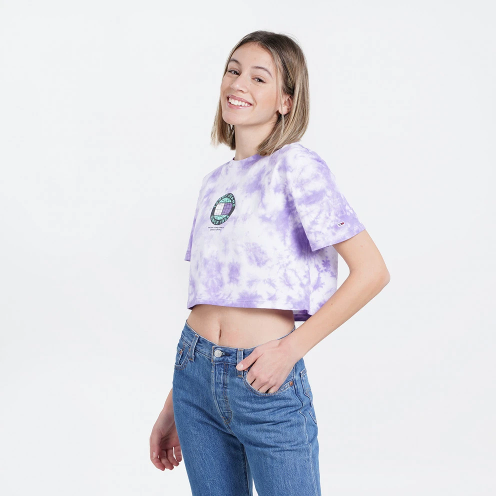 Γυναικεία Tommy Jeans Super Crop Unitees Γυναικείο Cropped T-shirt TIE DYE 1 Γυναικεία Tommy Jeans Super Crop Unitees Γυναικείο Cropped T-shirt TIE DYE