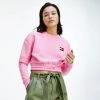Γυναικεία Tommy Jeans Badge Cropped Γυναικείο Φούτερ PINK DAISY -Γυναικεία Ρούχα Εκπτώσεις tommy jeans tjw super cropped badge crew
