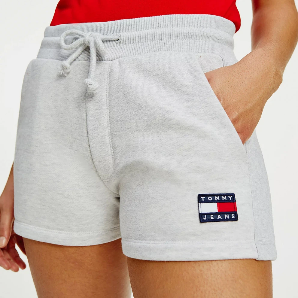 Γυναικεία Tommy Jeans Badge Γυναικείο Σορτς Silver Grey Htr 1 Γυναικεία Tommy Jeans Badge Γυναικείο Σορτς Silver Grey Htr