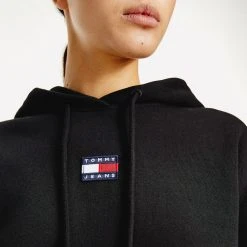 Γυναικεία Tommy Jeans Center Badge Γυναικείο Φούτερ BLACK -Γυναικεία Ρούχα Εκπτώσεις tommy jeans tjw tommy center badge hoodie 5